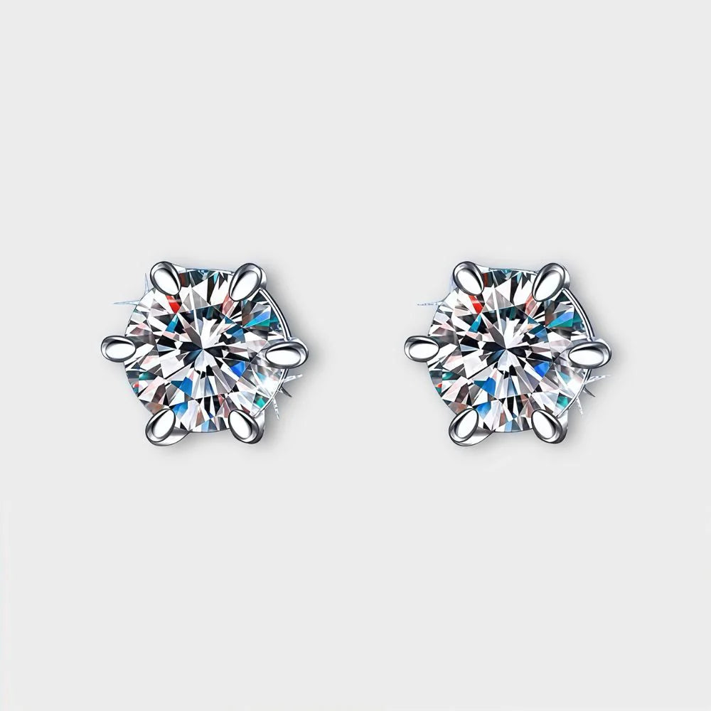 Moissanite Magnetic Stud Earrings
