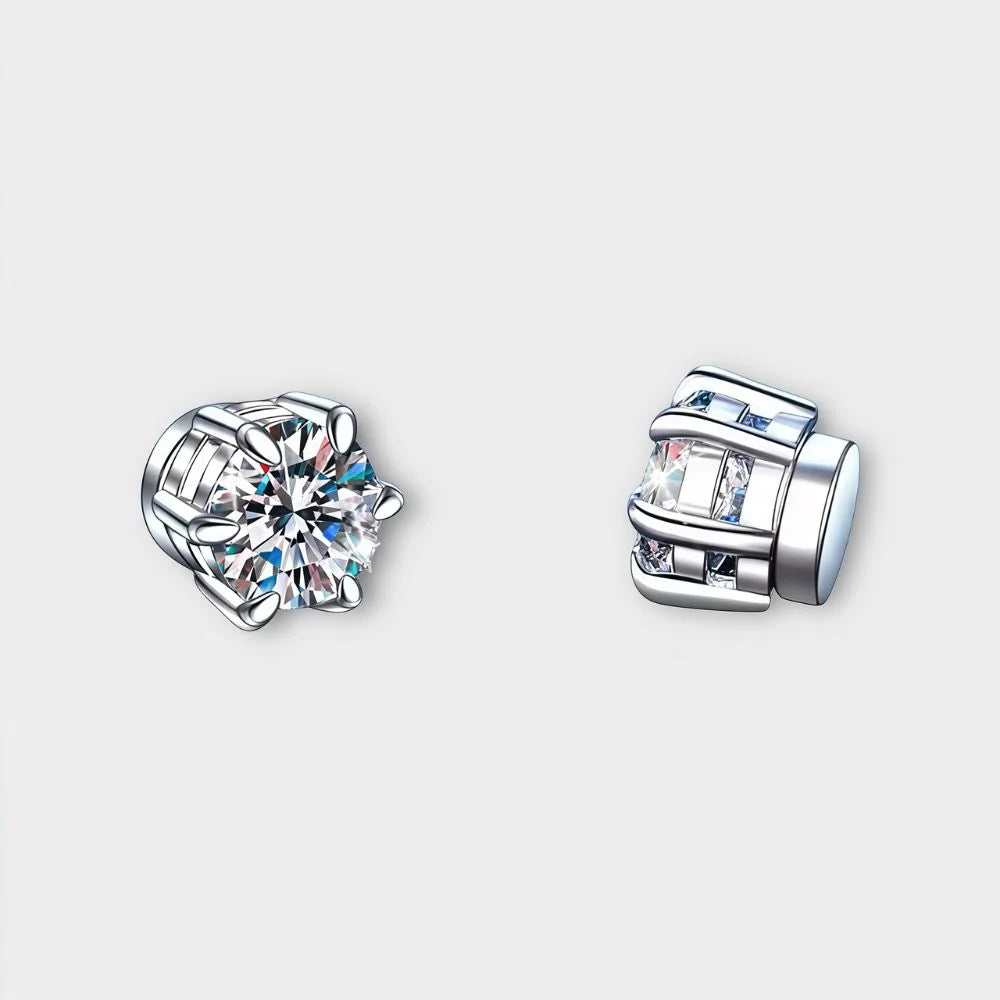 Moissanite Magnetic Stud Earrings