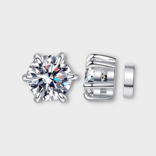Moissanite Magnetic Stud Earrings